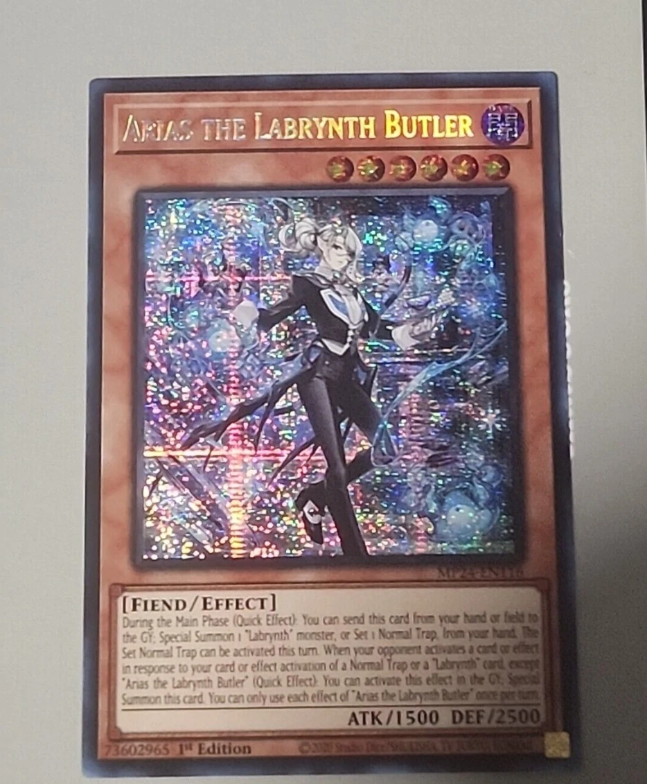 Yugioh KONAMI Duel Monsters TCG MP24-EN116 Arias The Labrynth Butler Secret Rare Inglês 1a Edição Coleção Cartão Mint