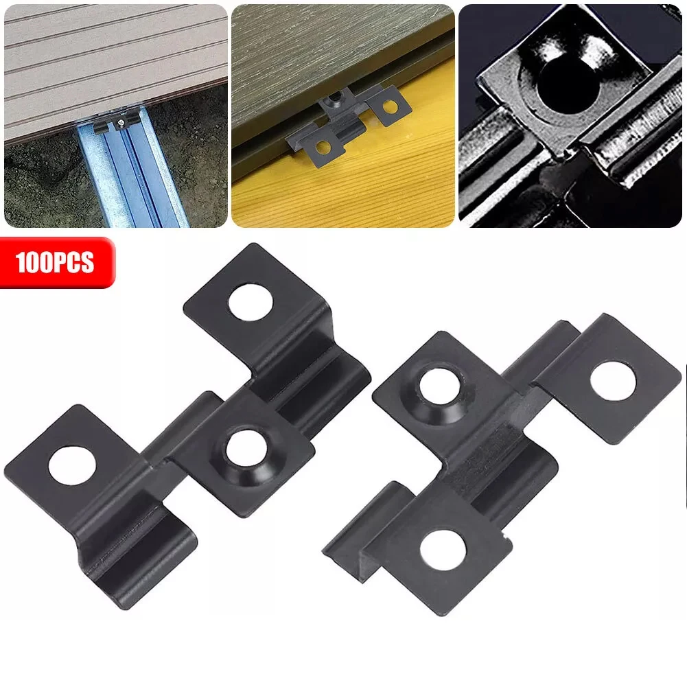 100x Composite Decking Clips Fastener Board Clip Stainless Steel Fixings Home Storage & Organization Accessories