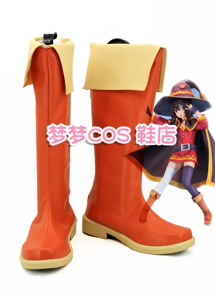 Anime Megumin Cosplay Shoes Boots Game Anime Role Play Halloween Carnival Party Christmas Custom