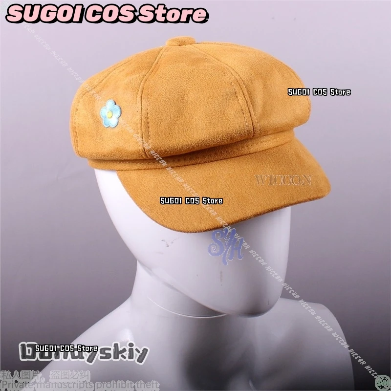 Kostum Anime Cosplay Kpop Demon Baby Saja Boys {SUGOI COS} Topi Oktagonal Y2K Bunga Kuning Kawaii Jirai Kei Prop Beret Halloween