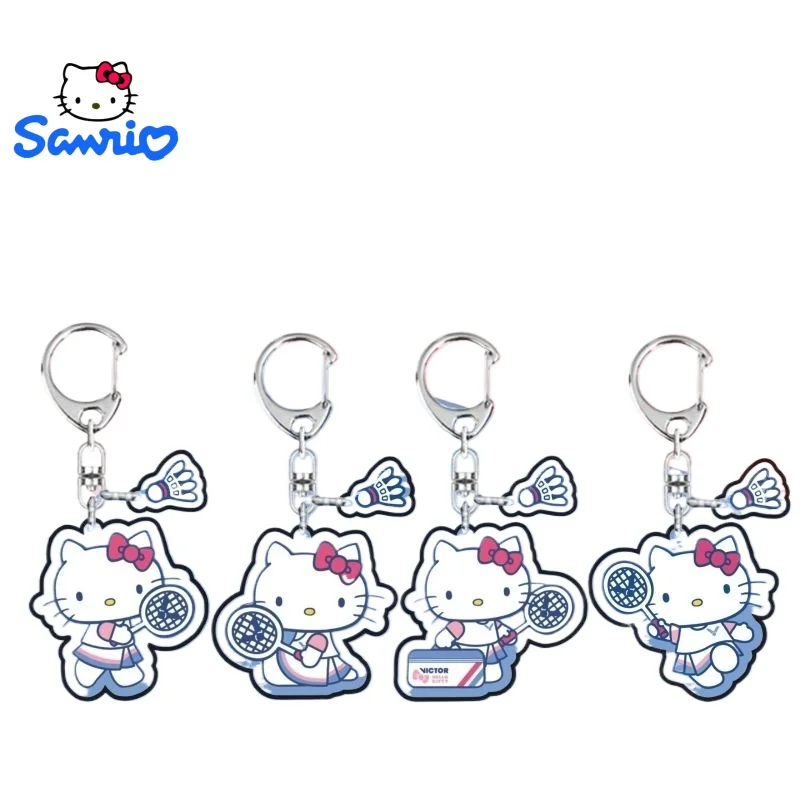 

Sanrio Hello Kitty акриловый кулон креативная серия для бадминтона милый мультфильм студенческая декоративная школьная сумка подарочный кулон брелок