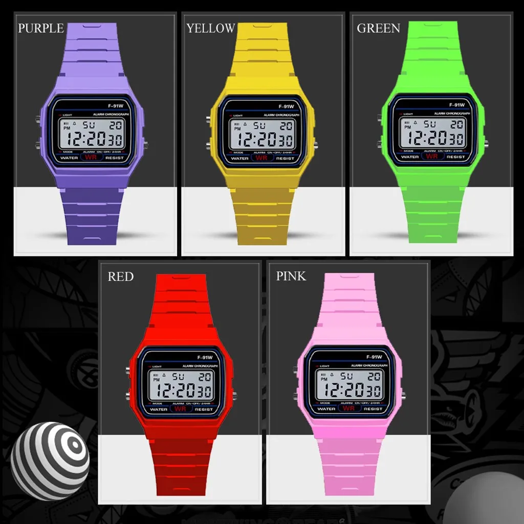Men'S Watch Silicone Electronic Watch Couple Watch Digital Multi Functional Sports Watch Led Display Clock Women'S Watch Men