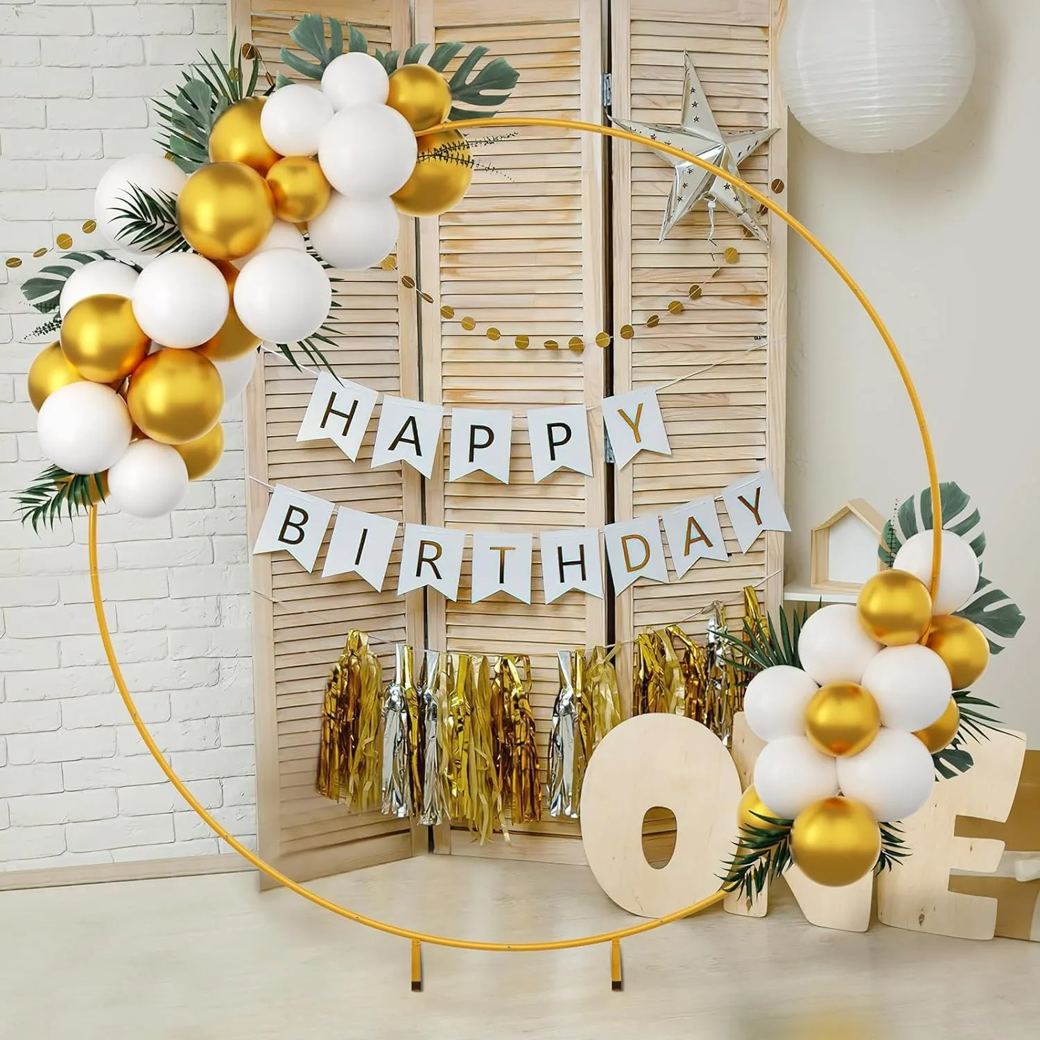 Metal Wedding Arche Circular Balloon Stand Party Decoration Backdrop Arch Birthday Party Balloon Arch Baby Shower Decoration