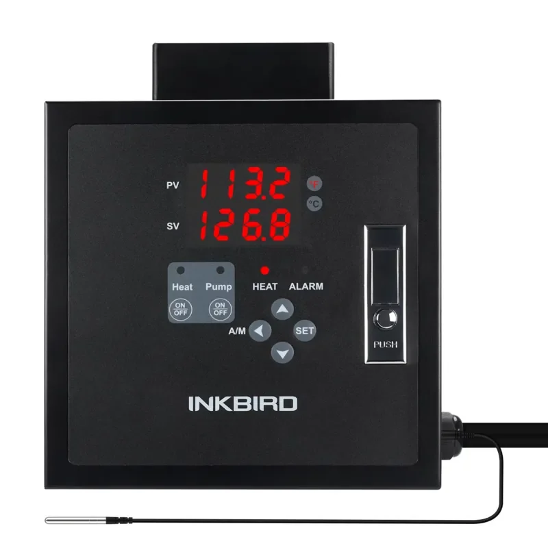INKBIRD Heating&Water Pump PID Temperature Controller, IPB-26 30A/240V Pre-Wired Digital Home Brewing Controller