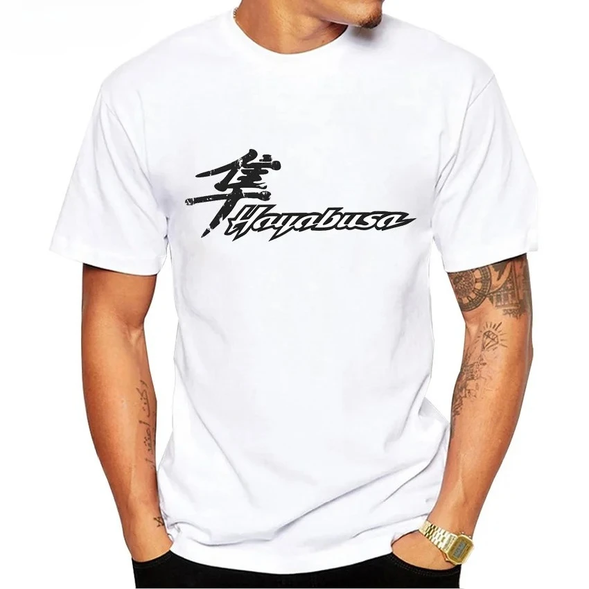 Hayabusa Riding Shirt GS Adventure Motorcycle Rider T-Shirt Summer Men Short Sleeve White Casual Top Cool Boy Tees