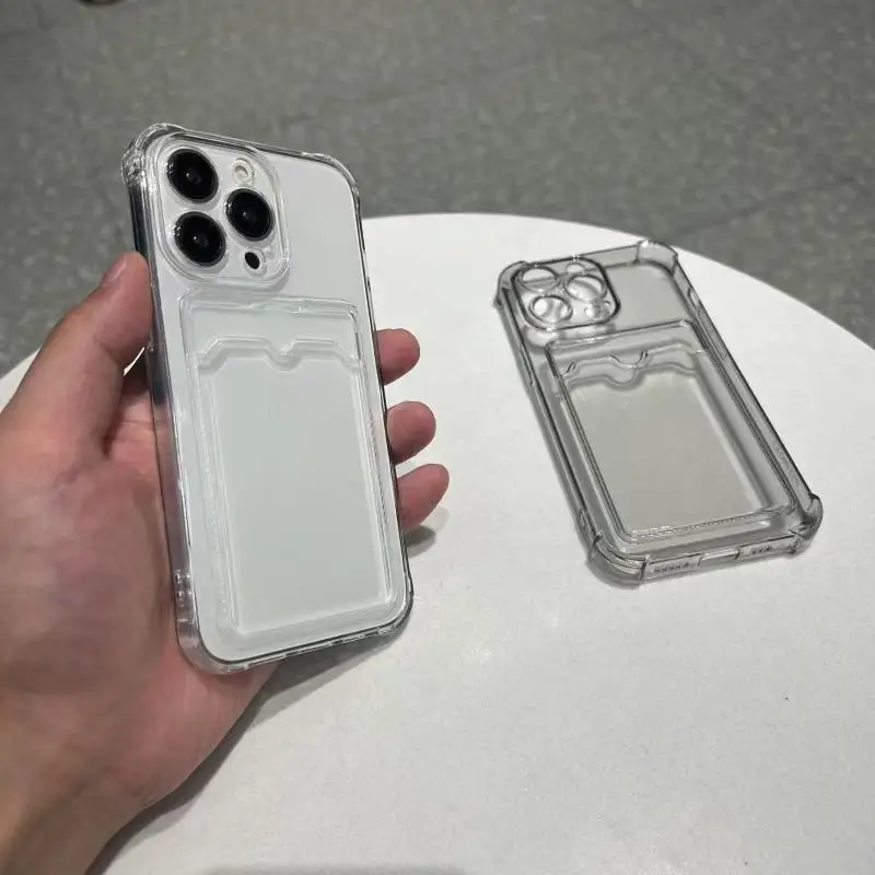 Kartentasche, Brieftasche, transparente Handyhülle für iPhone 16 Pro Max 16 Plus, Stoßstangen-Abdeckung – Detail 1