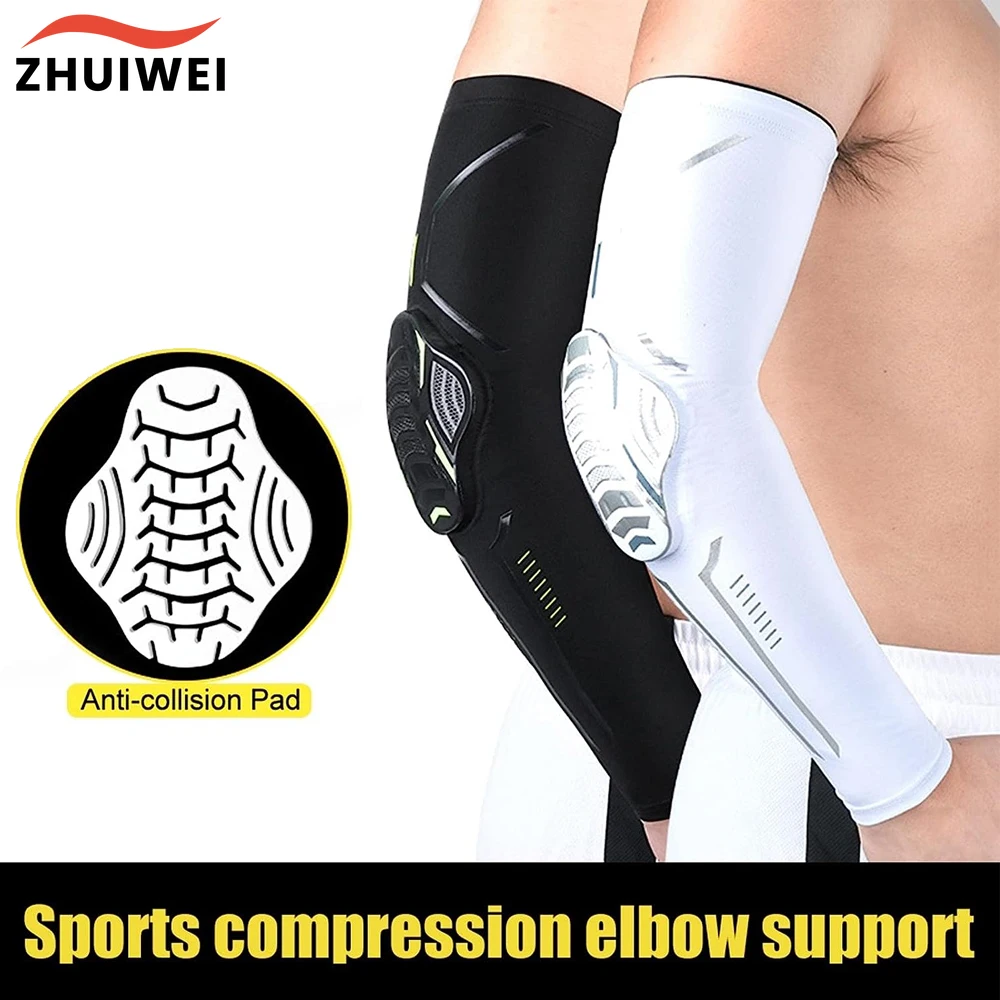 Mens Elbow Pads Arm Sleeves UV Protection Sports Basketball Shooter Sleeves Elbow Brace Compression Cooling Sleeves