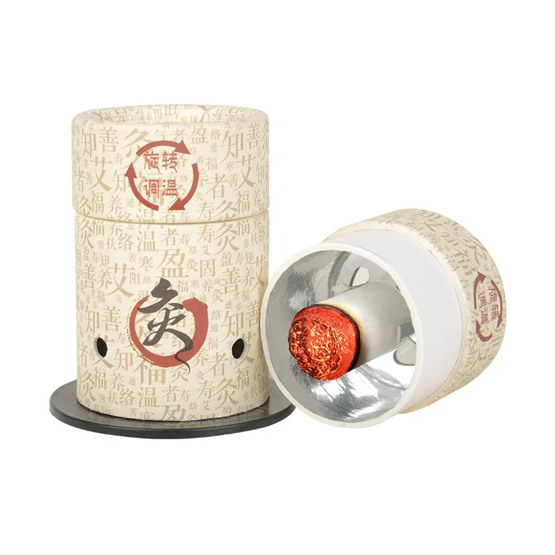 5pcs Reuse Moxibustion Box Paper Stickers Moxa Sticks Burner Heating Meridian Acupuntura Point Chinese Therapy Moxa Tube