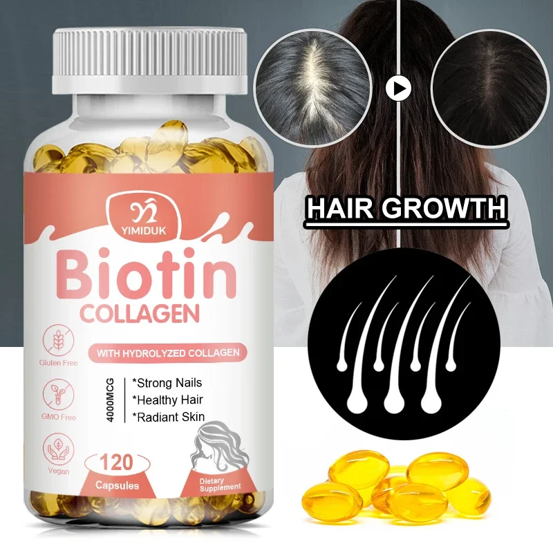 

Collagen Biotin Capsule Anti Aging Promote Hair Growth Improve Skin Smooth Strong Nails Beauty Care