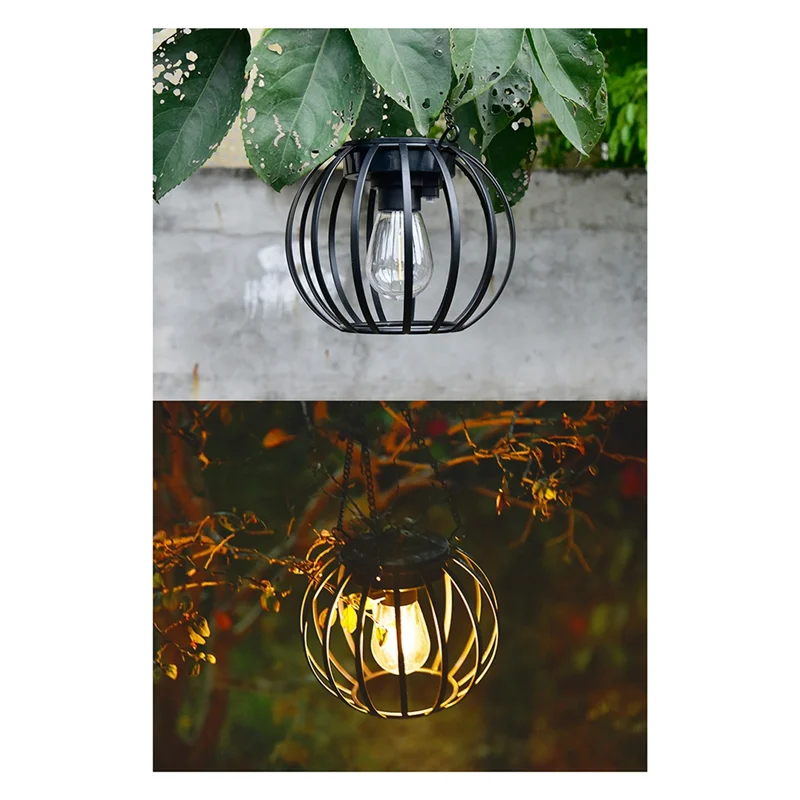 

A07F-Solar Lanterns Outdoor Lights, Metal Solar Lantern Lights, Brighter Hanging Solar Lights Outdoor Waterproof 2 Pack