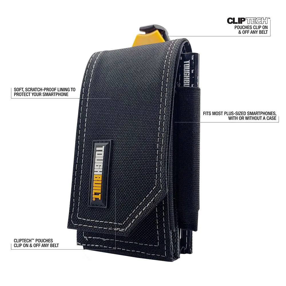 1pc TOUGHBUILT Durable Polyester Smartphone Pouch with Notebook & Pencil Holder,  Tool Organizer