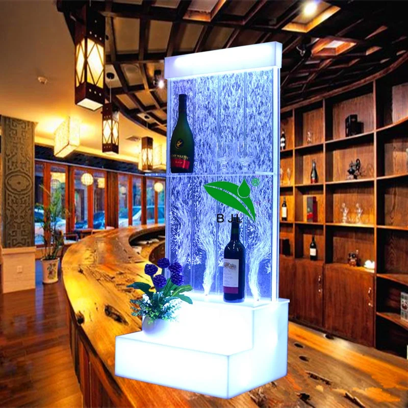 Muebles de bar led personalizados, muebles de bar de burbujas de agua para decoración de club nocturno, proveedor de China, nuevo