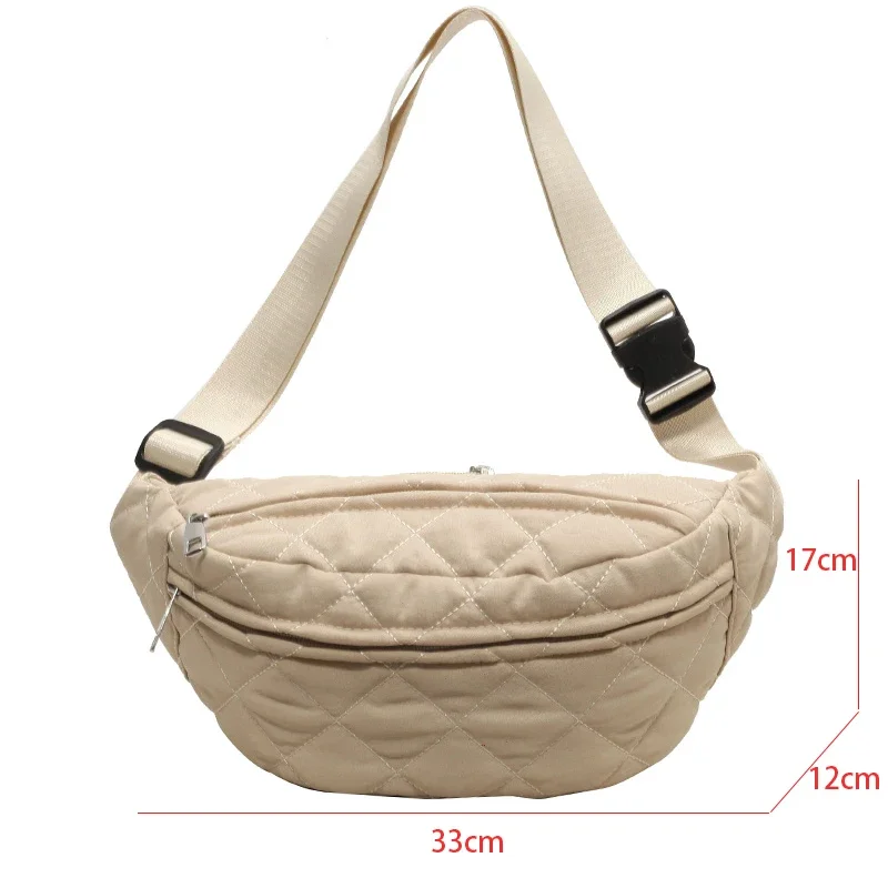 New Casual Handbag Large Capacity Women\'s Waist Bag Waterproof Nylon Fanny Waist Pack Travel Crossbody Chest Bag Banana Hip Bag