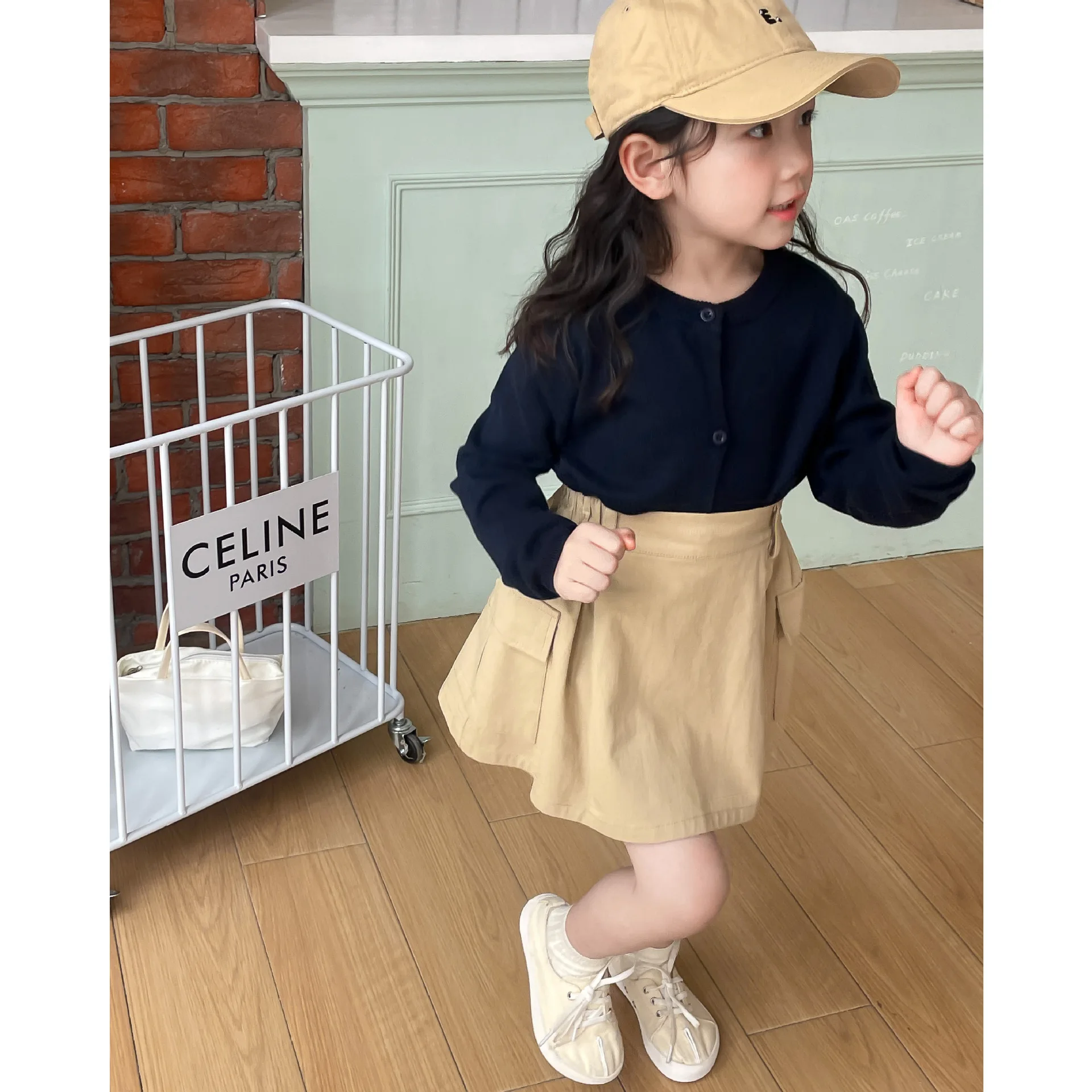 Girl Skirt Girl Short Skirt 2024 Spring New Children Dress Children Skirt Short Dress Korean Style Girls Fashion Half Skirts