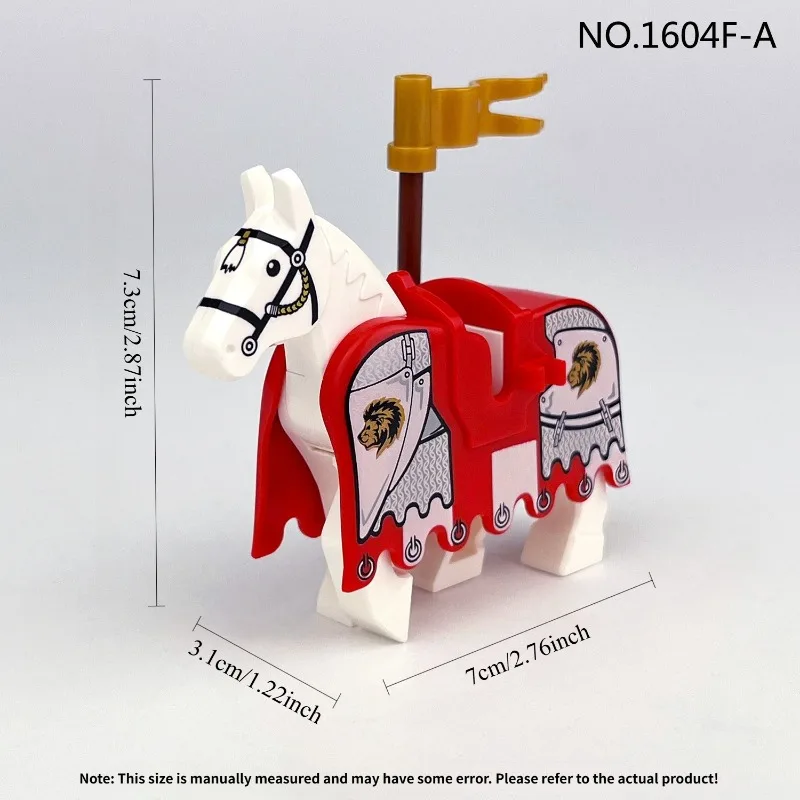 Ancient War Series Accessories Team War Horses Elephants Mounting Vehicles Robes Battle Flags Model Assembly Building Blocks Toy - view 6