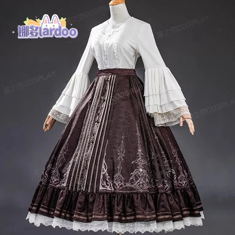 

Love and Deepspace Main Character Silver Wing Devil Cosplay Costume, Otome Game Protagonist Full Set Outfit for Women
