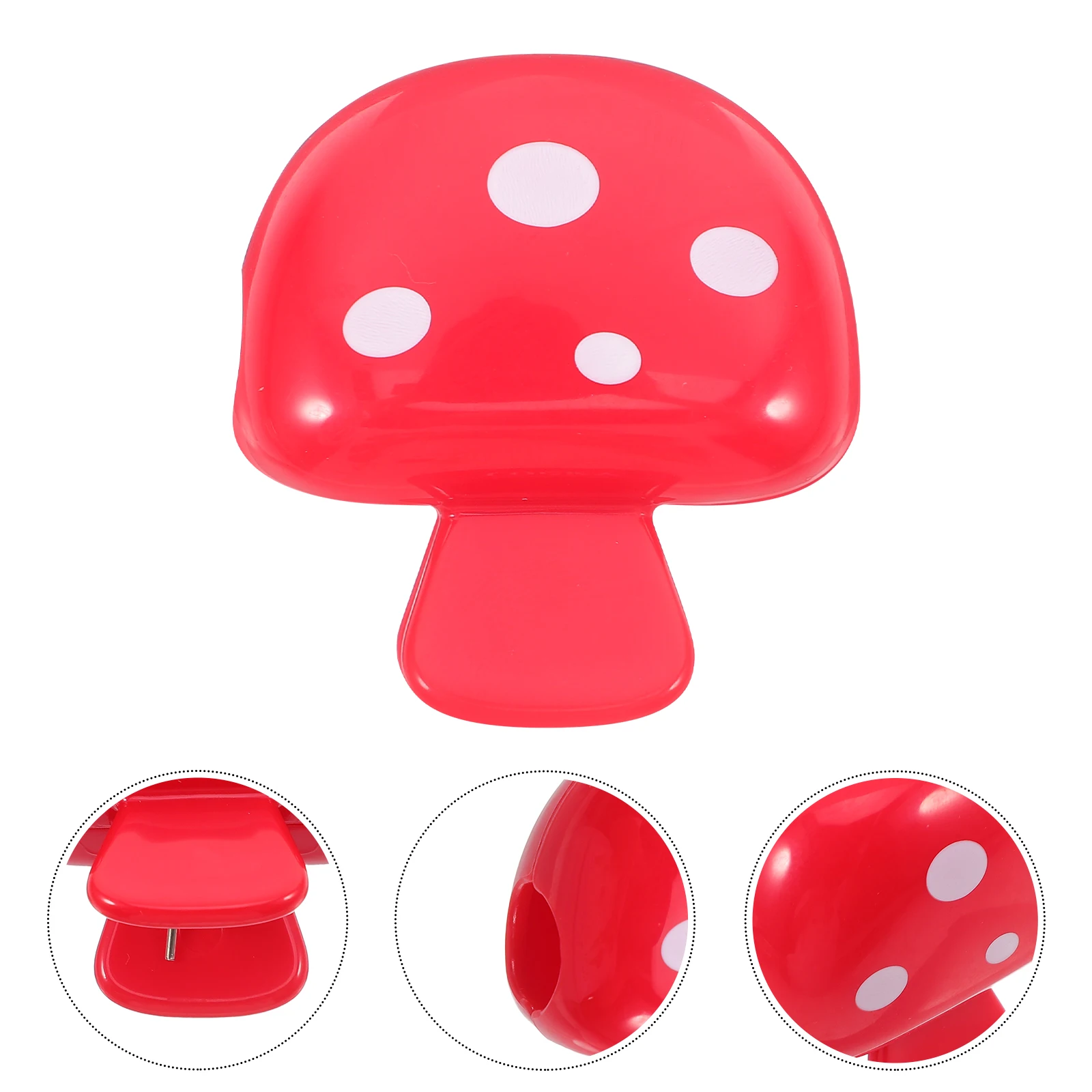 

4pcs Travel Toothbrush Protective Cover Red Mushroom Shape Dustproof Portable Brush Case Holder for Camping School Gym