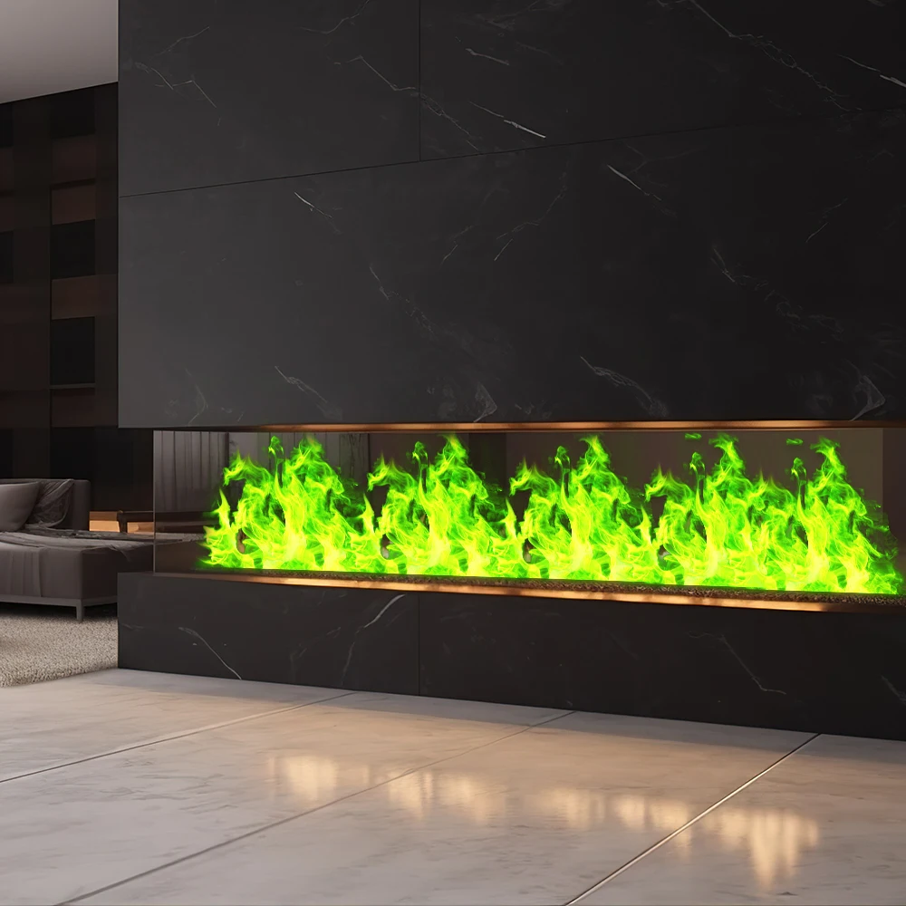 Colorful Fire Electric Water Vapor Fireplace APP Control Realistic Atomized Flame Remote Control Steam Fireplace