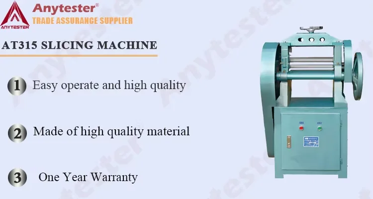 AT315 Slicing Machine Is Used to Cut Sample Rubber Plastic Leather and Other Material of 1~12mm in Thickness