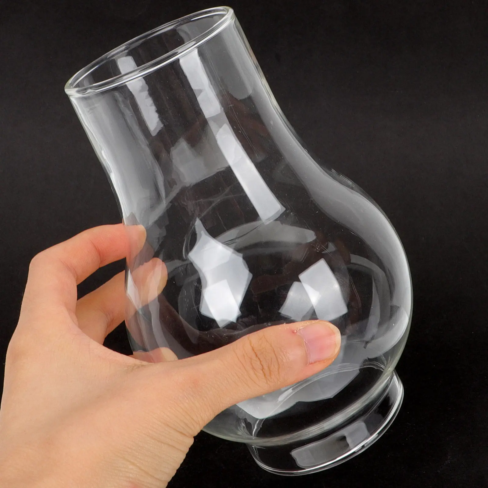 

Glass Lamp Chimney Transparent Premium Oil Lamp Shade Replacement Retro Style Outdoor Home Lantern Cover Glass Craft
