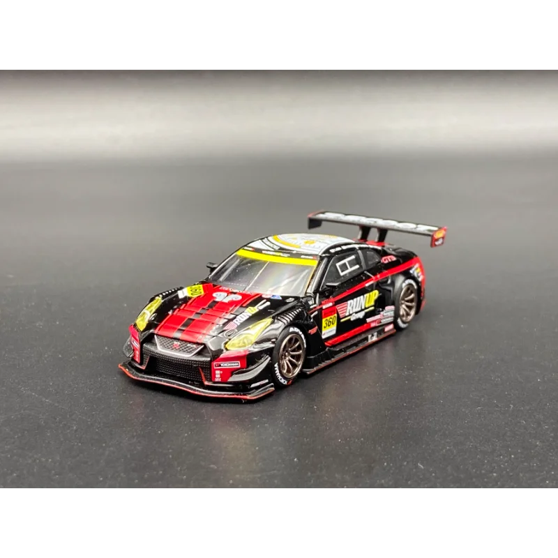 Modèle de voiture en alliage moulé sous pression MINIGT, échelle 1:64, Nissan GTR NISMO GT3, jouet de collection, cadeau, affichage Souvenir, ornement