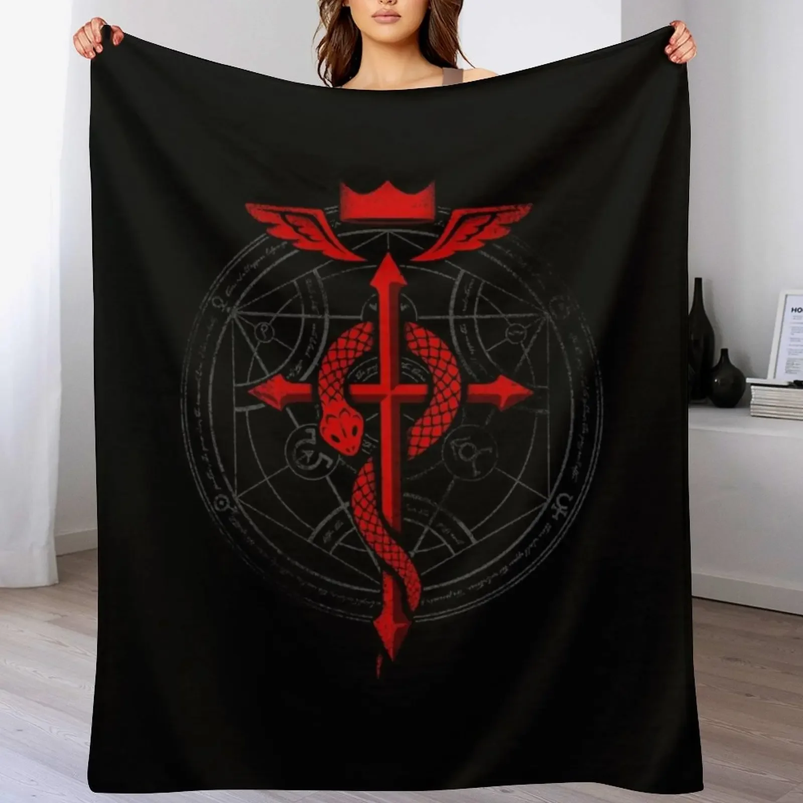 

FullMetal Alchemist Flamel Throw Blanket Fashion Sofas Luxury Throw Polar Flannel Fabric Blankets