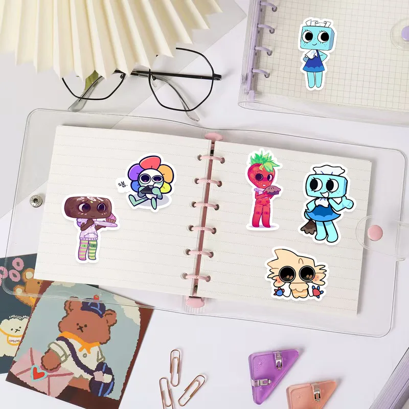 50PCS Funny Dandys World Cartoon Stickers DIY Decoration Waterproof Skateboard Notebook Luggage Laptop Phone Fridge Decals
