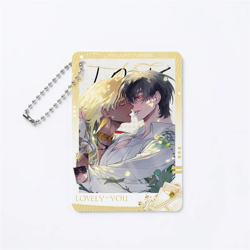 Manwha Blossoms Of The White Night Shuraka Tei Cosplay Keychain Acrylic Card Pendant Key Chain Backpack Accessories Keyring Prop