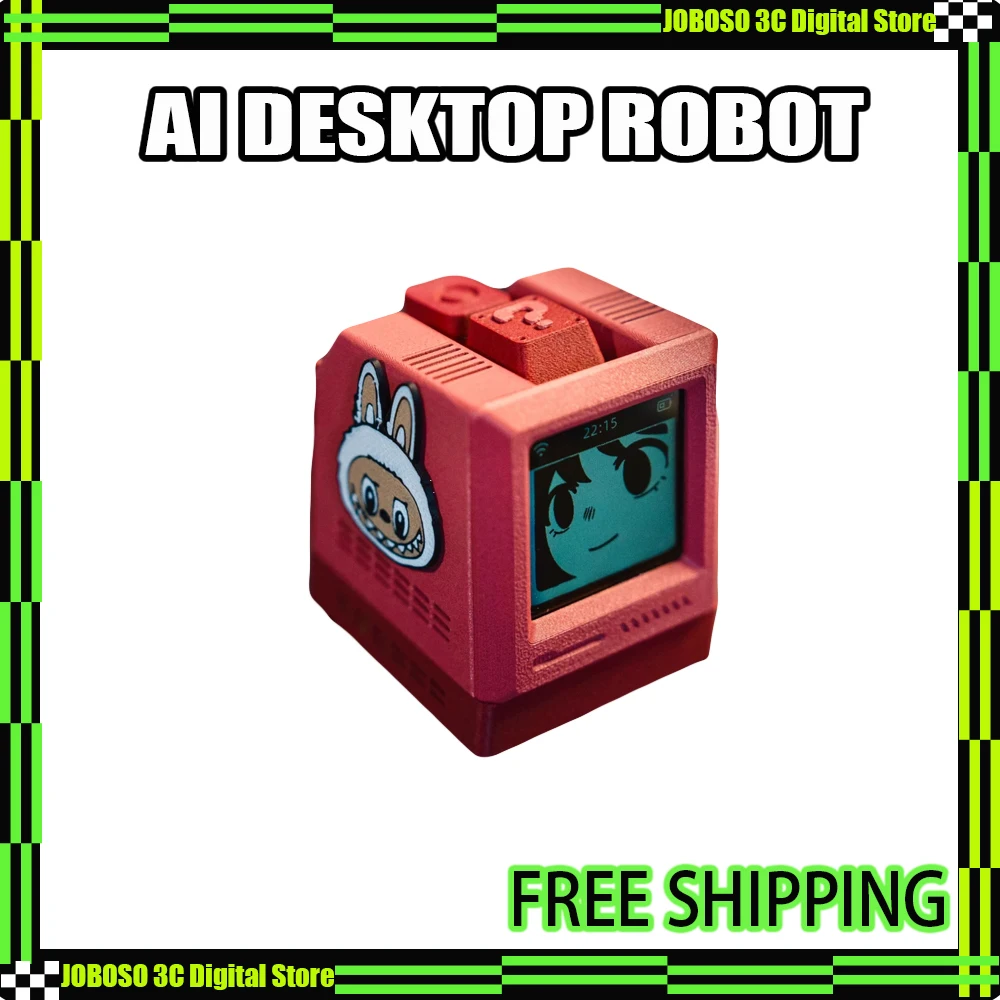 AI Desktop Robot Customizable DIY ESP32－S3MAX Retro Chat Robot Voice Dialogue Recognition Robot 3D Printing Voice Assistant Gift