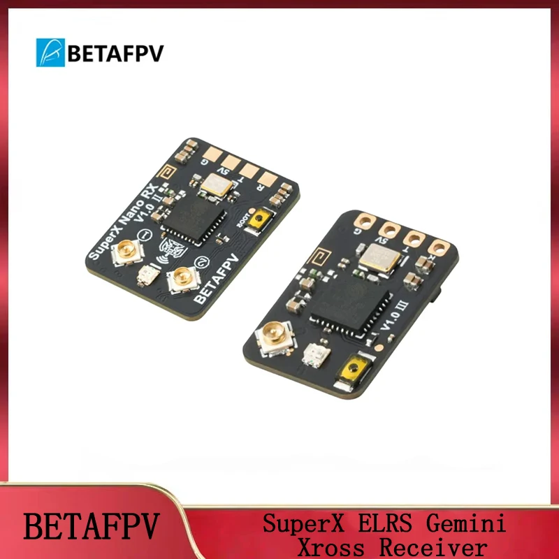 

BETAFPV SuperX ELRS Nano Receiver: 2.4G+915M/868M Dual Band, LR1121 Mono Receiver – RC FPV Racing Freestyle Drone
