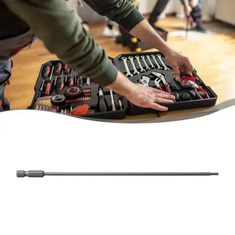 7.78In Hollow Torx Screwdriver Bit Hex Shank T8-T40 Tool For Exact Screw Unscrew Steel Electric Screwdrivers DIY Hand Tools