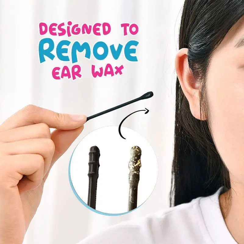 20Pcs Disposable Adhesive Ear-digging Sticks Child Safety Ear Stick Spiral Ear-nose Cleaning Stick