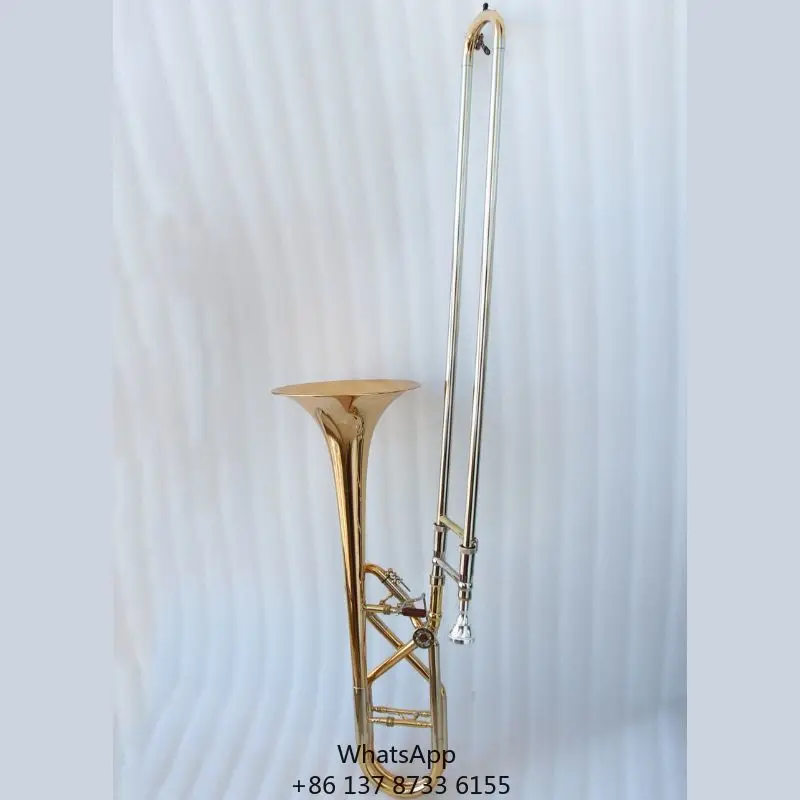 High Quality Gold Brass Body Trombone Professional Trombone Instrument With Case