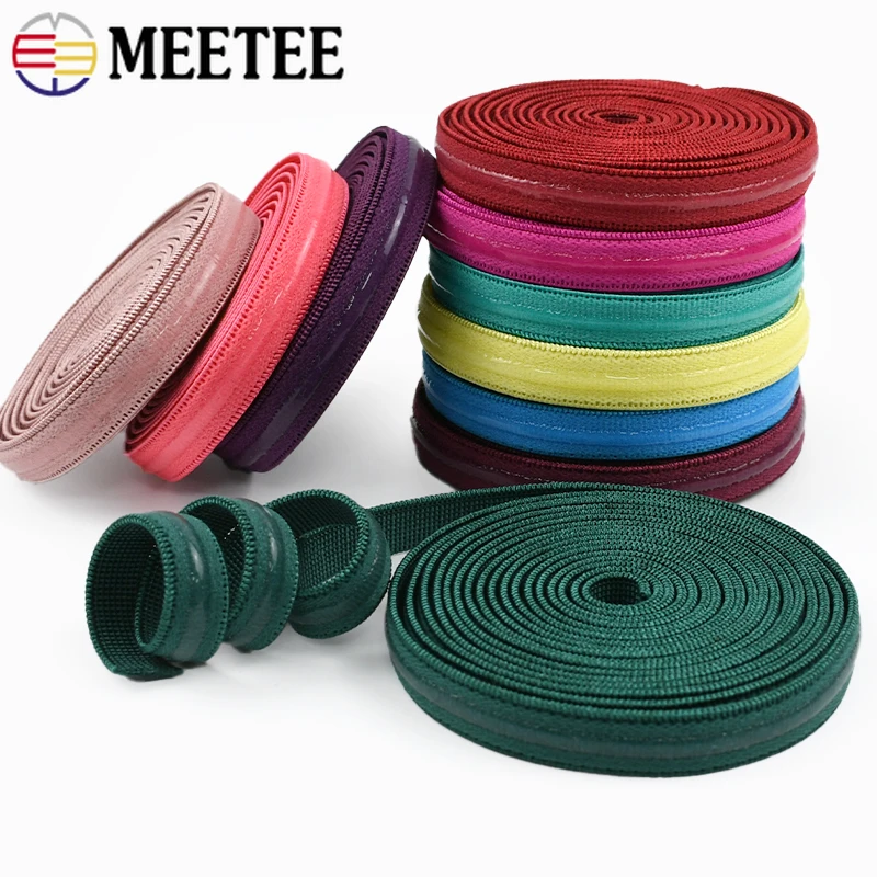 

10/20/50M 10mm Anti Slip Silicone Elastic Band Bra Shoulder Strap Clothing Stretch Rubber Straps Ribbon DIY Sewing Accessories