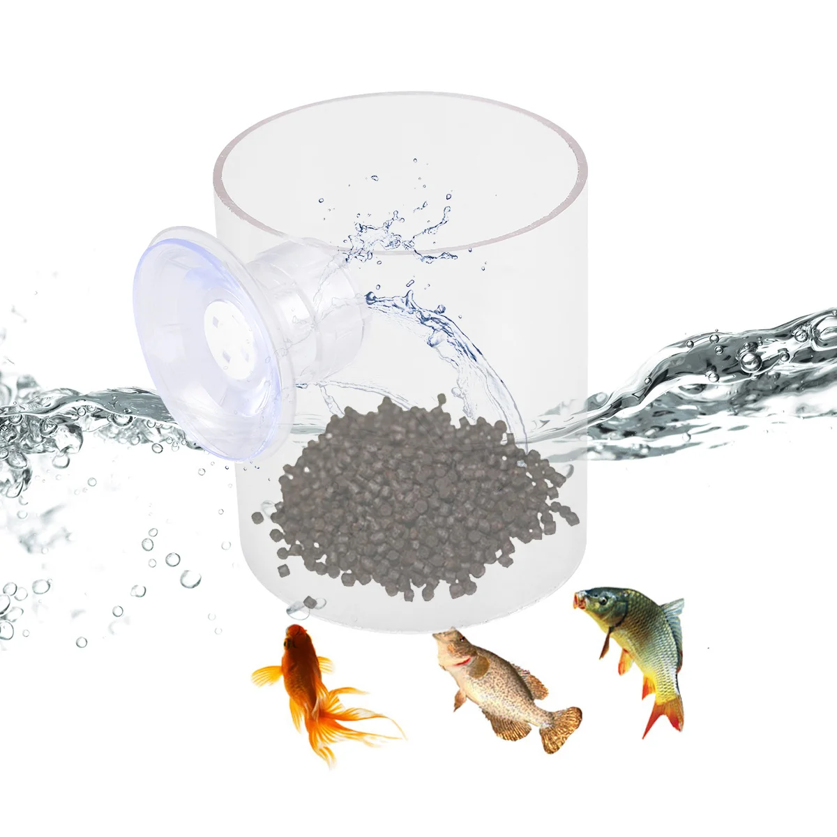 

Fish Feeding Ring Aquarium Feeder Floating Chuck Buoyancy Circle Adjustable Joint Prevent Food Overflow Size L Fish Feed Tool