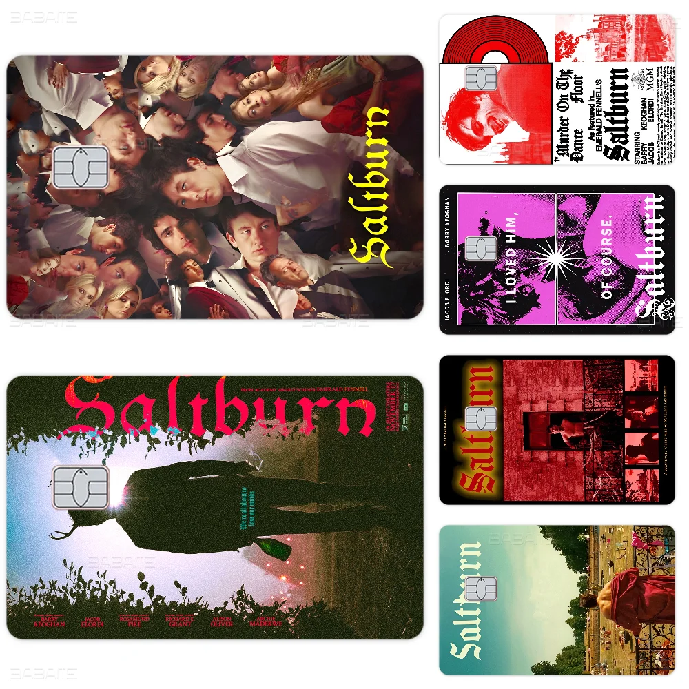 

Film Saltburn Various Anime Bank Credit Cards Bus Pass Stickers Cool Decoration Waterproof Stickers Collection Toys Gifts