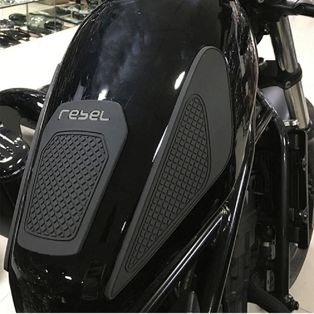 For Honda REBEL500/300 CMX 500/300 Motorcy Tank Rubber Sticker Protector Sheath Knee Tank Pad Grip Decal accesorios para moto