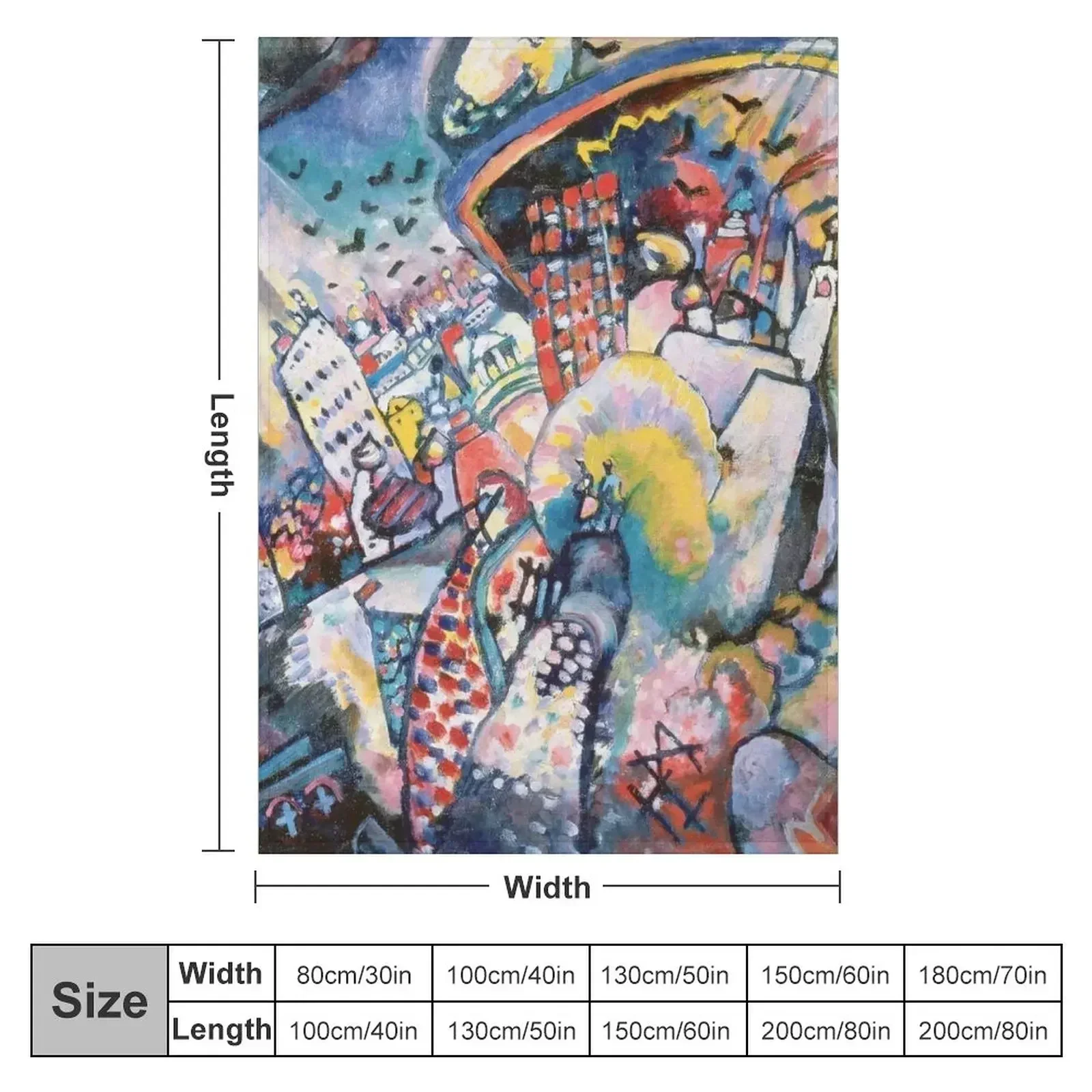 Wassily Kandinsky Moscow. Red Square Throw Blanket Travel Luxury Brand Heavy Hair Beautifuls Loose Blankets