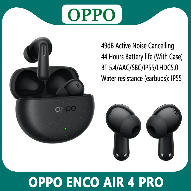 جديد OPPO Enco Air 4 Pro TWS سماعة بلوتوث 5.4 49dB نشط إلغاء الضوضاء 44H عمر البطارية سماعة رأس لاسلكية حقيقية