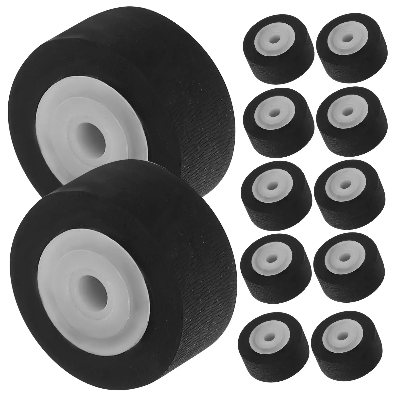 

12 Pcs Rubber Video Recorder Pinch Roller for Radio Tape Repair Machine Pulley Bearing Wheel Paint