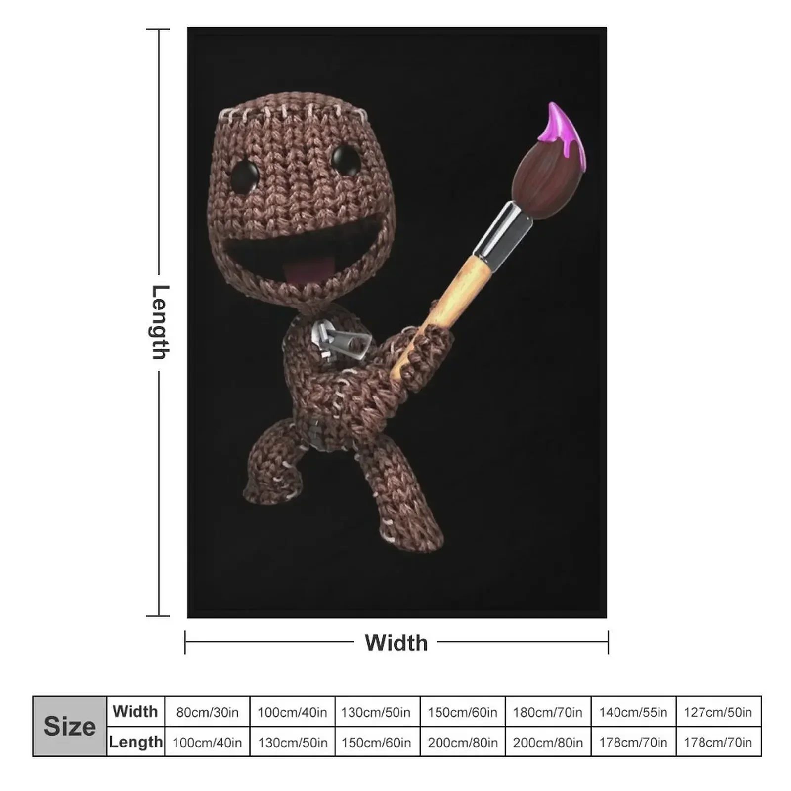 LBP Sackboy Throw Blanket Hairy Quilt Bed linens Sofa Blankets