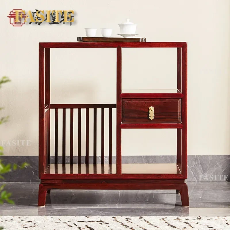For Ming Qing Classical Mahogany Yellow Sandalwood Tea Cabinet Dining Sideboard Wall Corner Storage Coffee Table Furniture