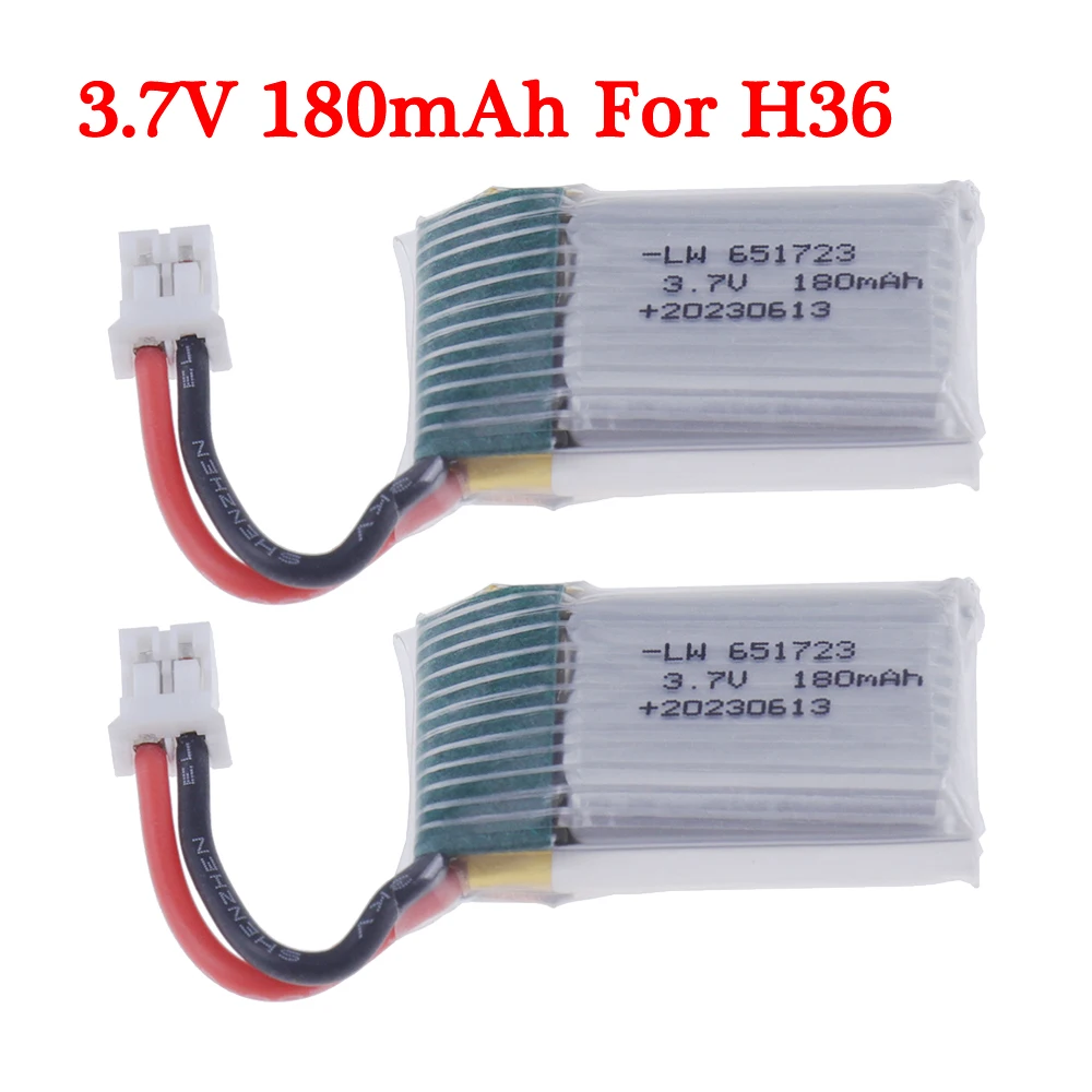 3.7v 180mah Drone Battery 651723 For JJRC H36 E010 E010C E011 E013 F36 NH010 RC Quadcopter Battery Spare parts