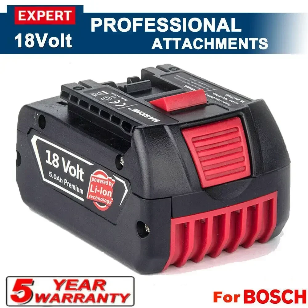 Hoge Prestaties Voor Bosch 18V 6. 0ah Lithium-Ion Batterij Gba 18V 4.0/5.0 Ah Professionele Gba Gsr Gsb Bat609 Oplaadbare Batterij