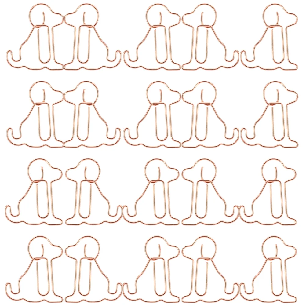 

50 Pcs Puppy Pin Paper Clamp Book Clip Dog Fixing Marking Bookmarks Paperclip Music