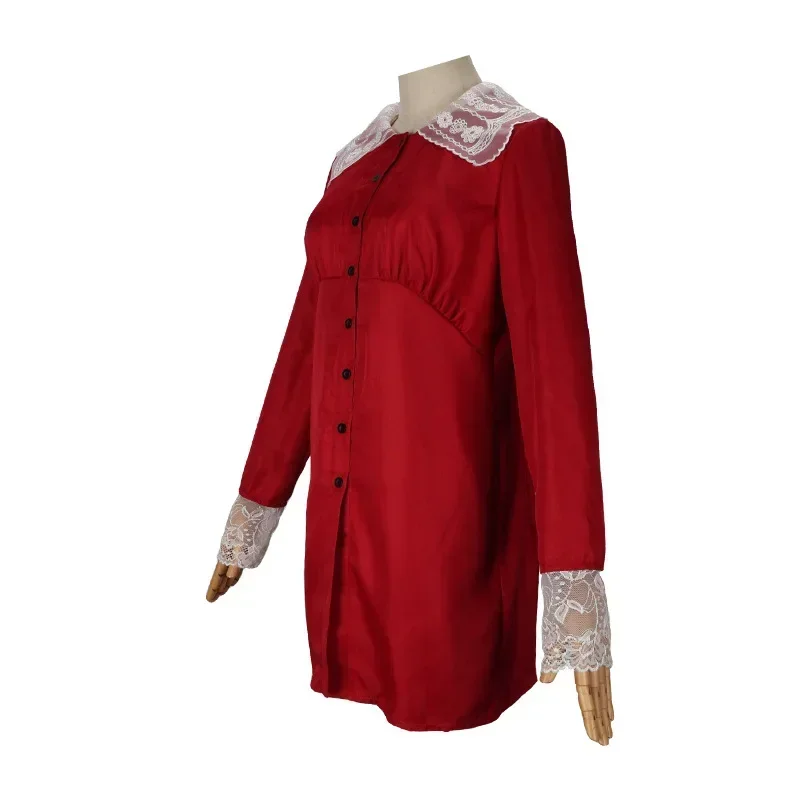 Chilling Adventures Of Sabrina Cosplay Costume Red Dress Spellman Spring Autumn Uniform Women Girls Halloween Carnival Suit view 3