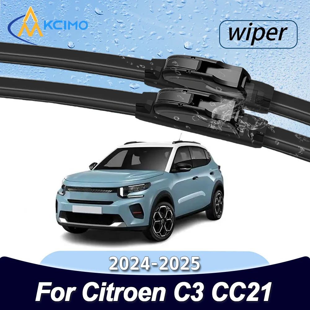 

All Weather Durable Wiper Blades For Citroen C3 CC21 2024-2025 Front Windscreen Wiper Full Set