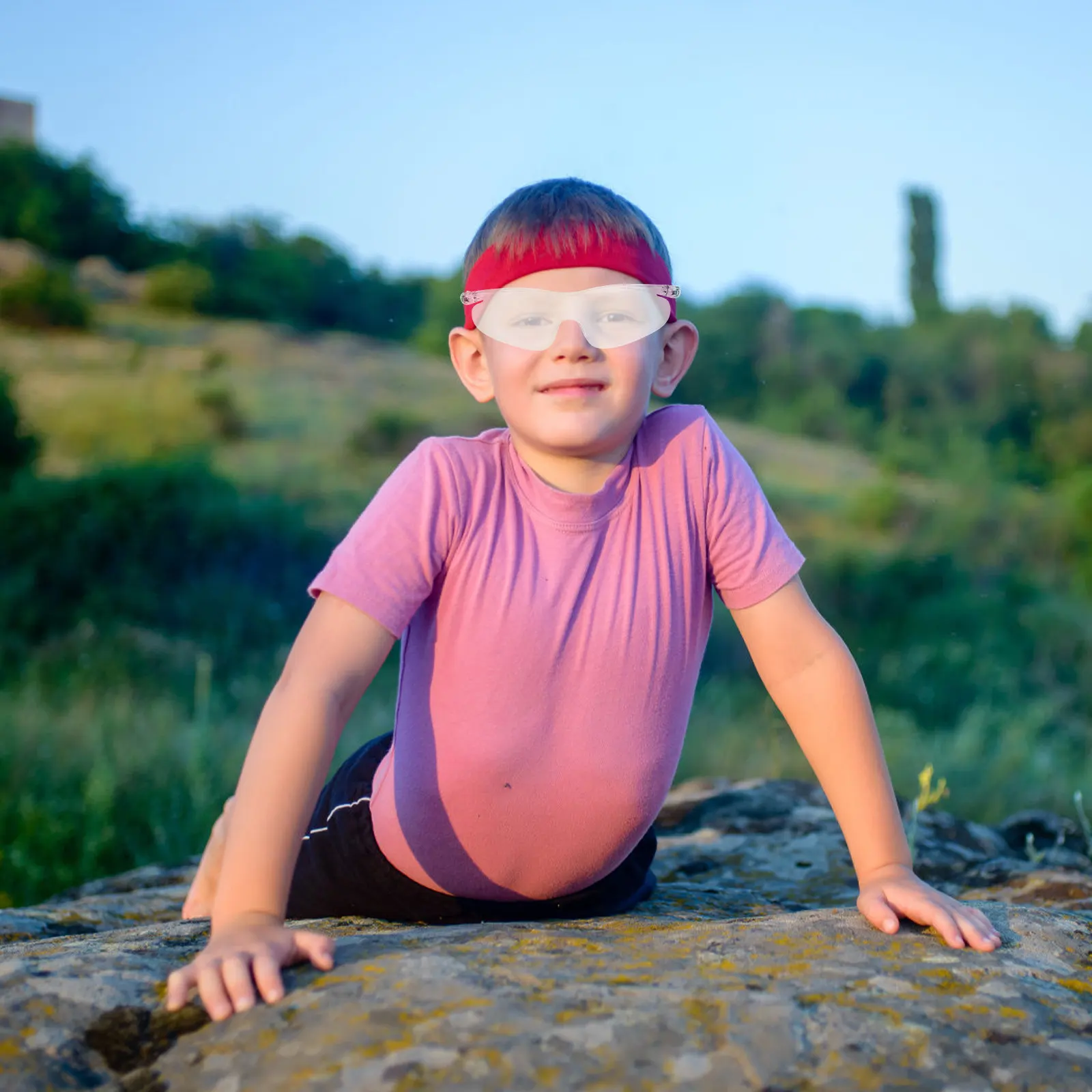 

2Pcs Goggles Kids Protective Eyewear Plastic Lightweight ScratchResistant EyeProtector Shooting Game Accessories