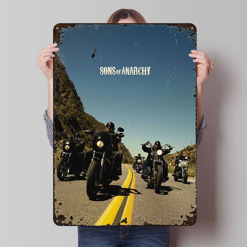 Sons of Anarchy Metal Poster Custom Wall Art Retro Vintage Tinplate Signs for House Decor Room Modern Home Decoration Ornaments