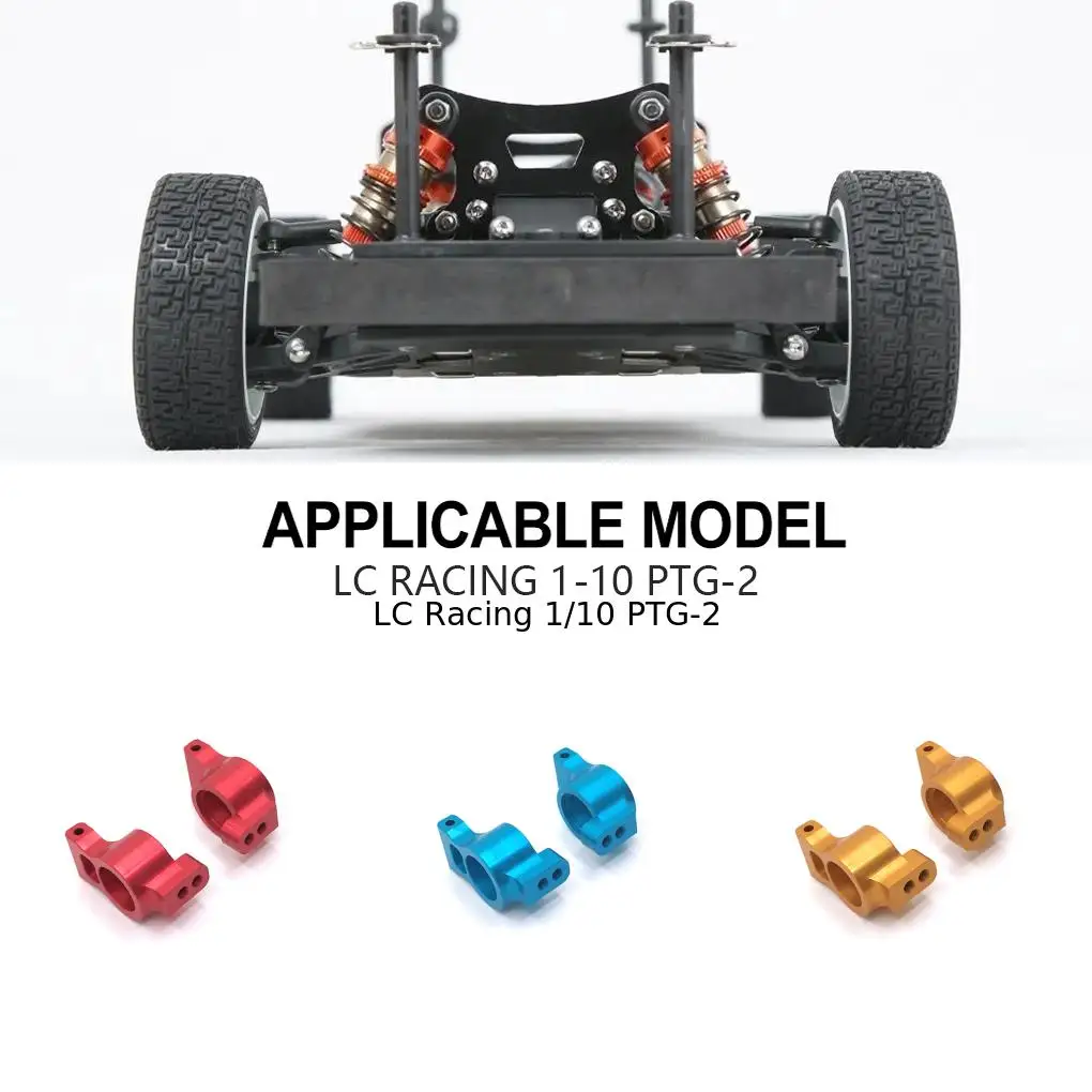 

RCGOFOLLOW 2pcs Aluminum Alloy Wear Resistant Rear Hub Carrier For 1/10 Rear Hubs LC Racing PTG-2 RC Car Part Black